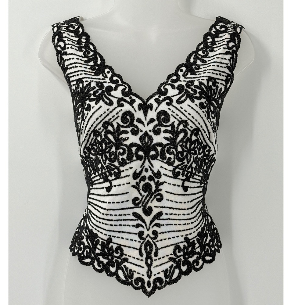 Vtg Y2K 90s Cache Beaded Top Womens sz L Whimsigoth Fairycore Ethereal Going Out